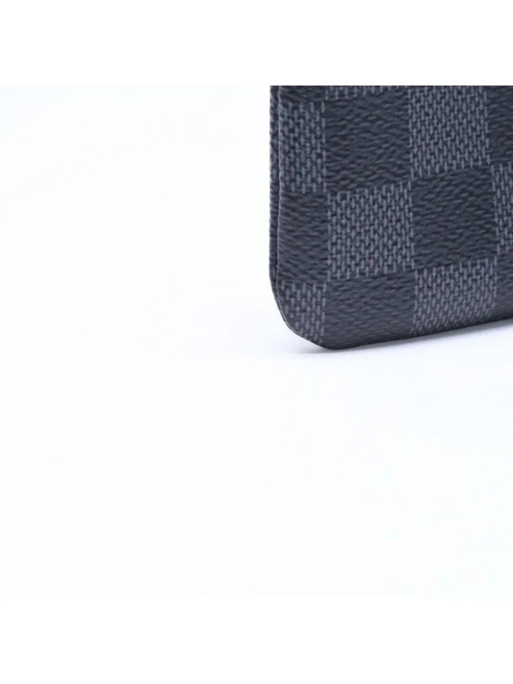 Louis Vuitton Pochette Cles Coin Purse Damier Graphite Canvas Black Gray Silver